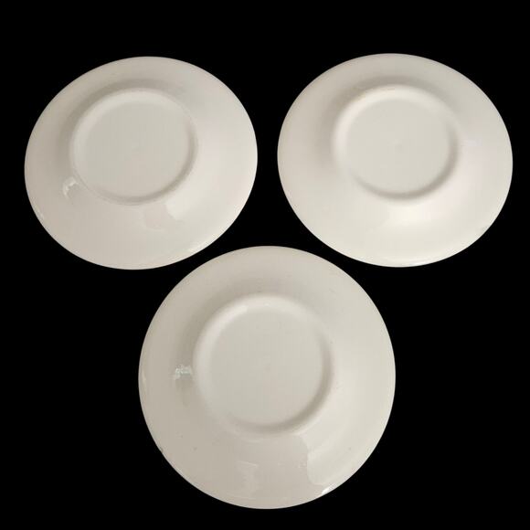 Royal Ironstone Old Curiosity Shop 6.5" Clock Plates Green Set of 3 Vintage - Picture 5 of 5